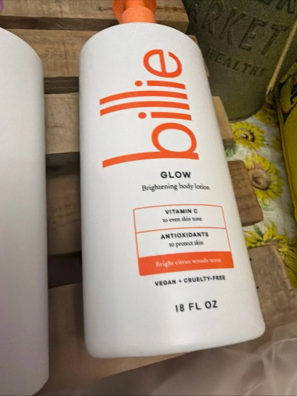 3- Billie body lotion. Soothe and Glow